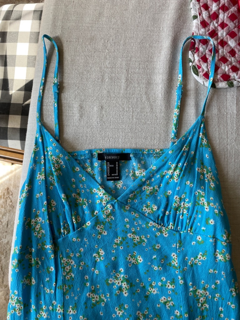 Forever 21 Turquoise Floral Mini Dress